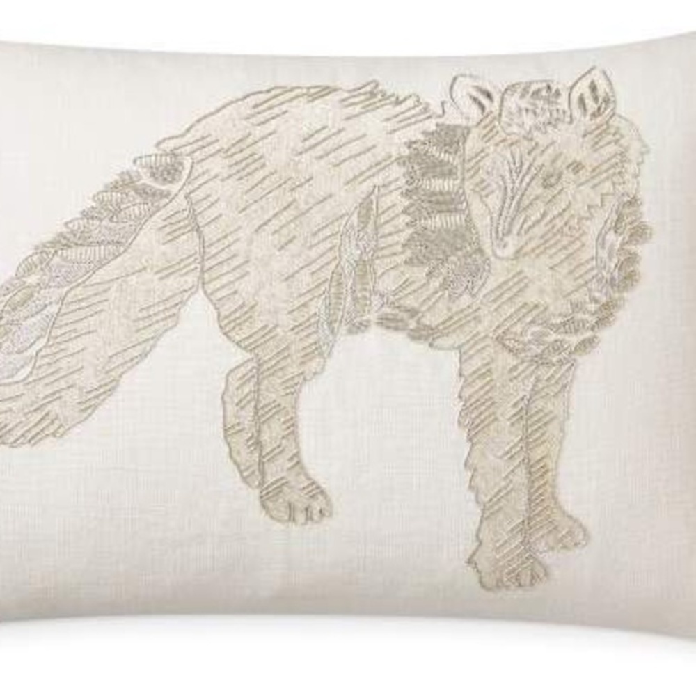 Williams Sonoma Egret Williams Fox Pillow Cover